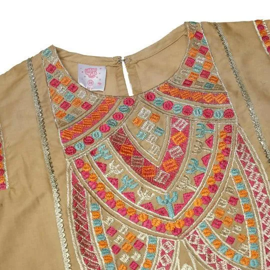 2Pc Skin Embroidered Girl'S Suit