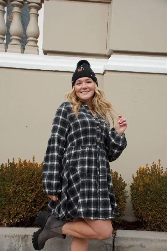 Andrea Plaid Flannel Dress
