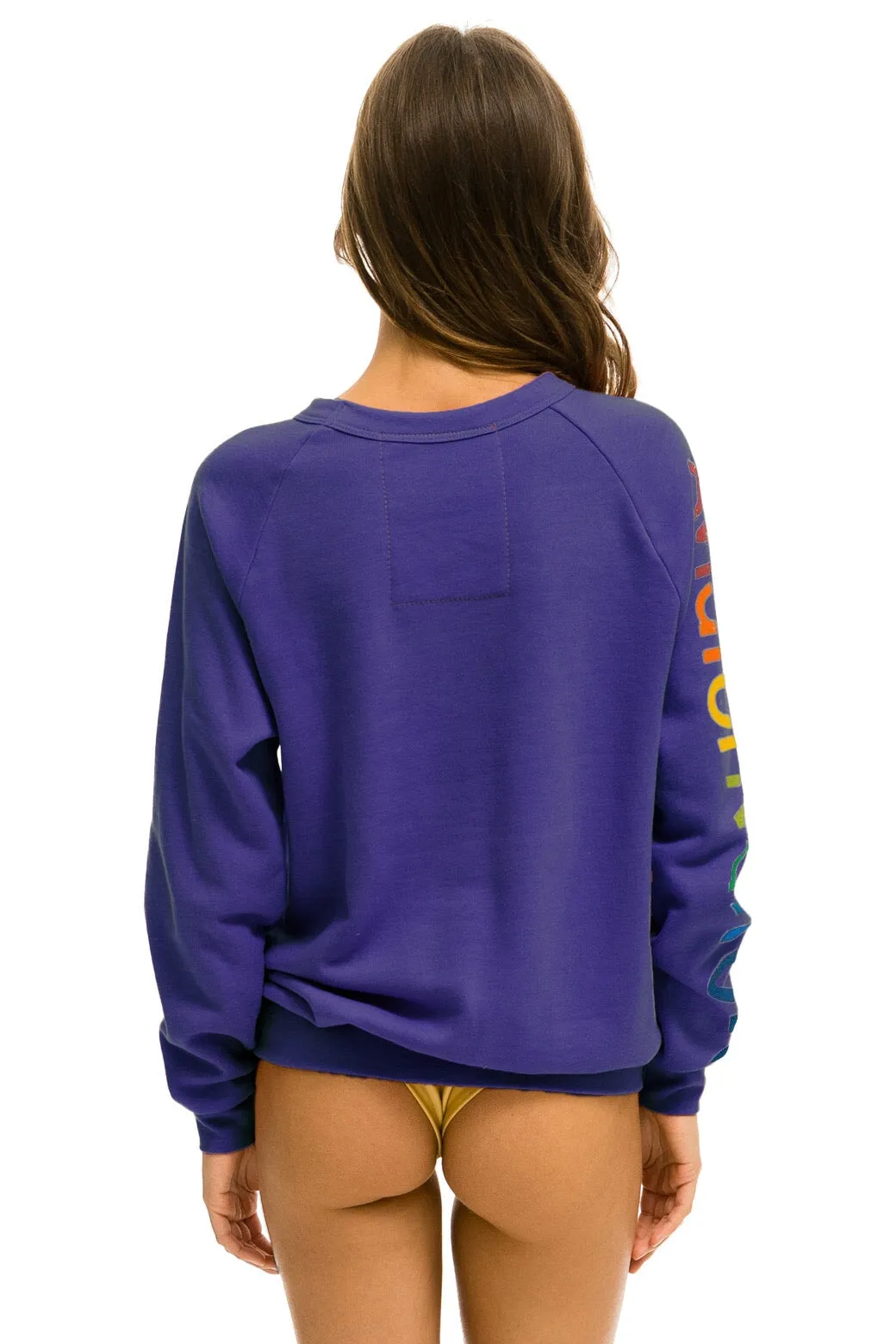 AVIATOR NATION NORTH SHORE CREW SWEATSHIRT - PURPLE