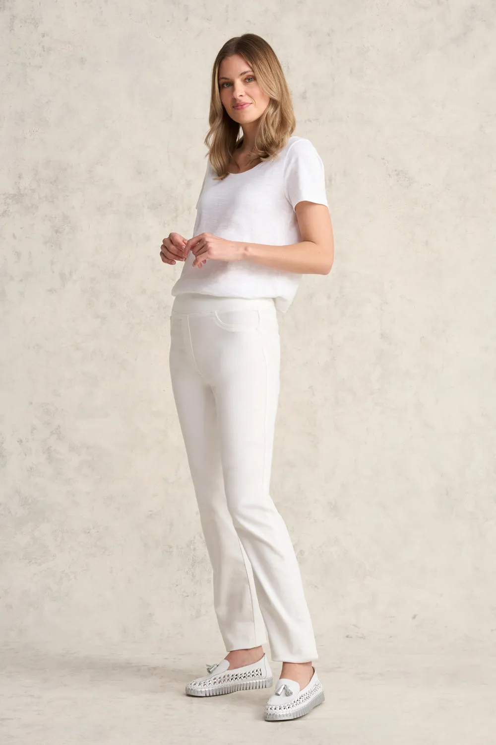 Bengajean® Full Length Straight Leg - White