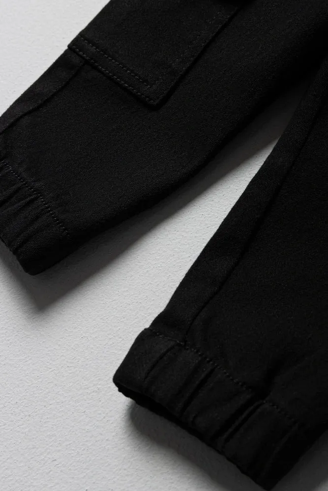 Cargo Denim Jeans Black