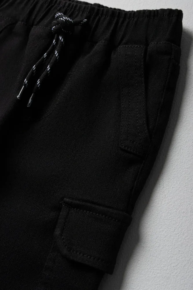 Cargo Denim Jeans Black