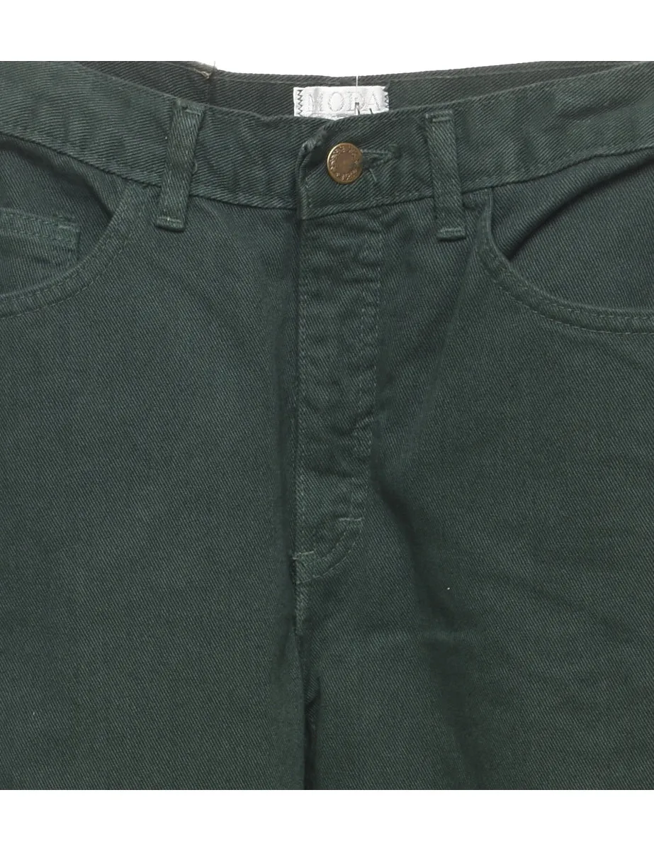 Dark Green High Waist Tapered Jeans - W26 L32
