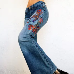 Embroidered Dragon Jeans