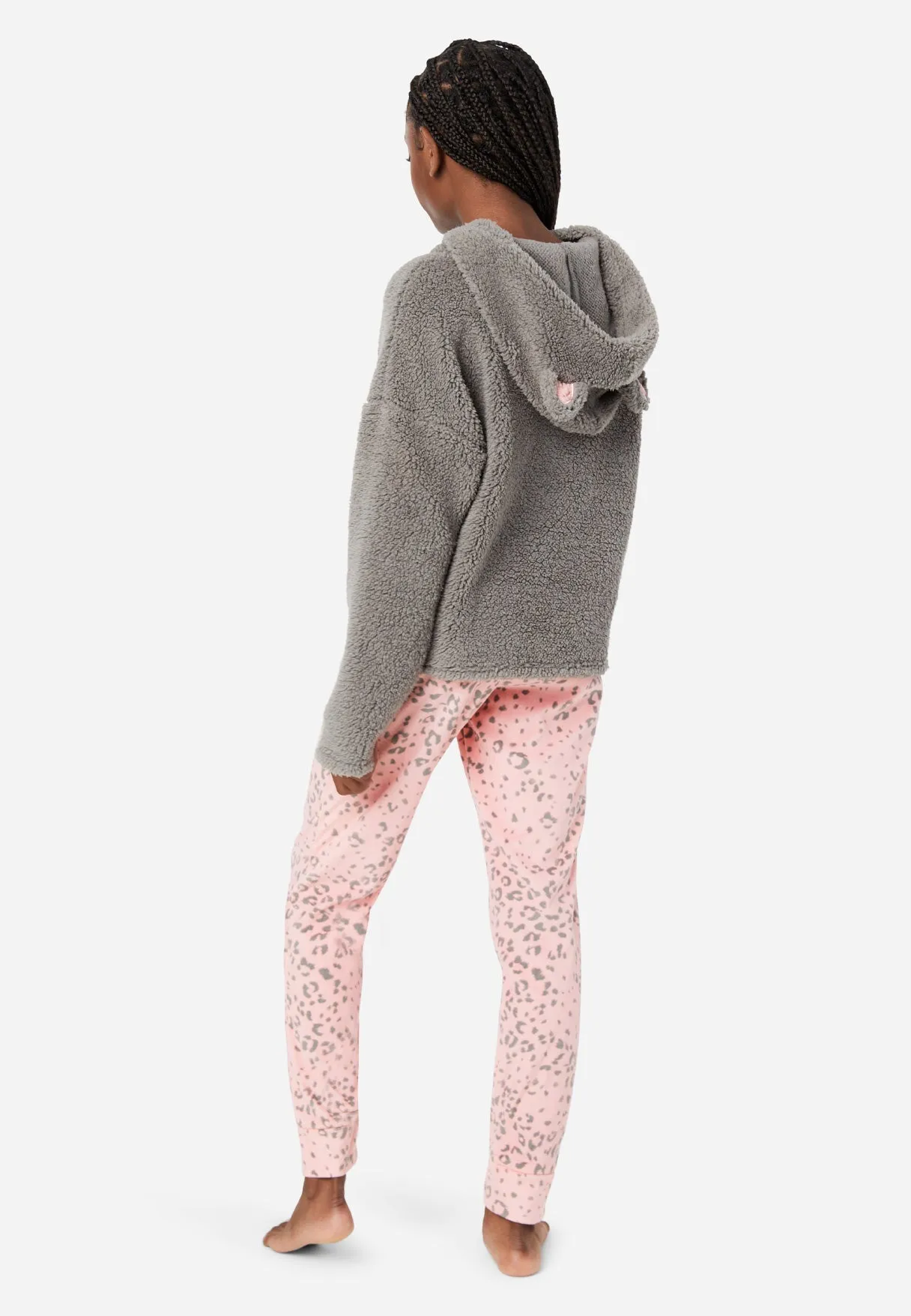 Faux Sherpa Kitten Pajama Set
