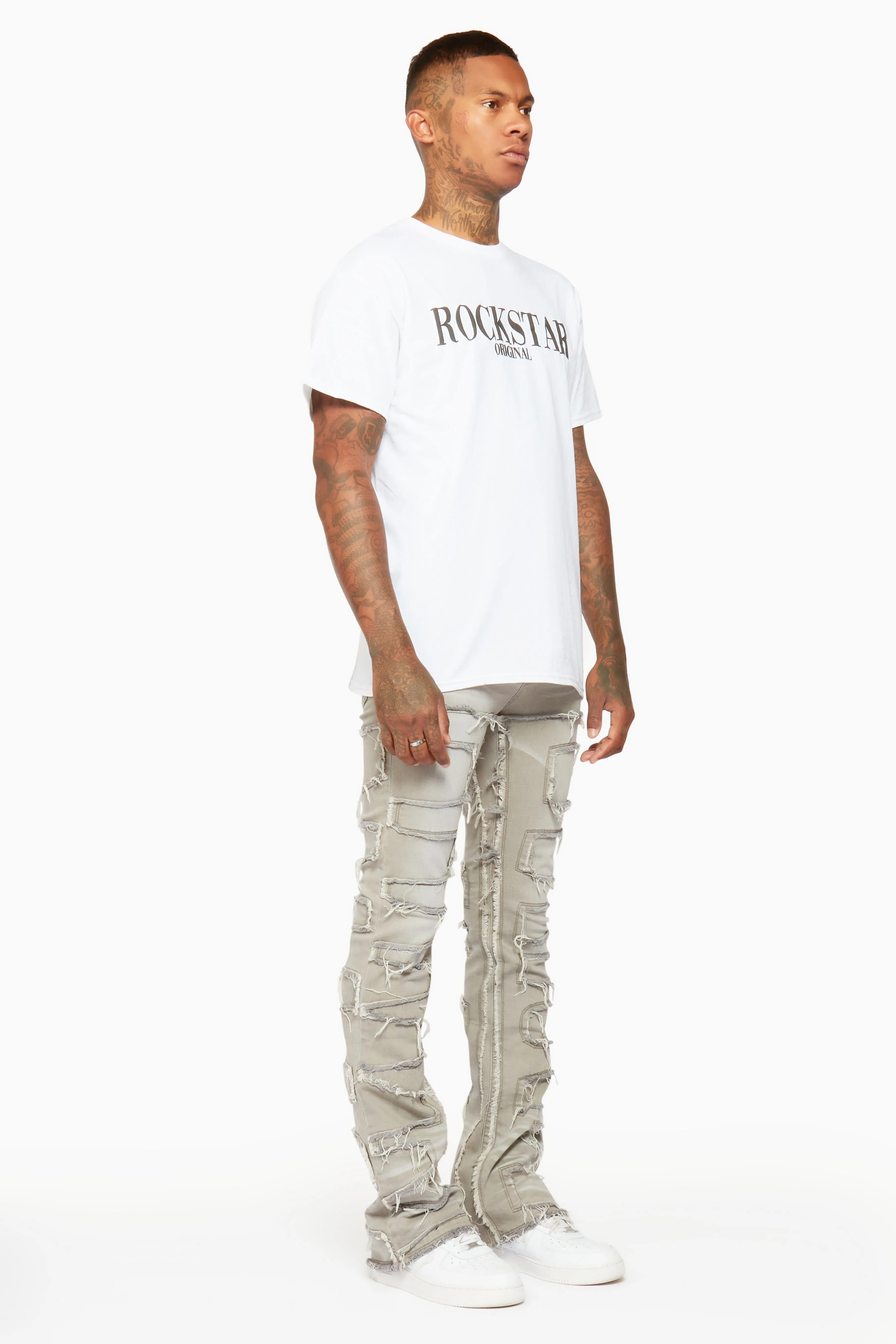 Flare Mens Stacked in Grey