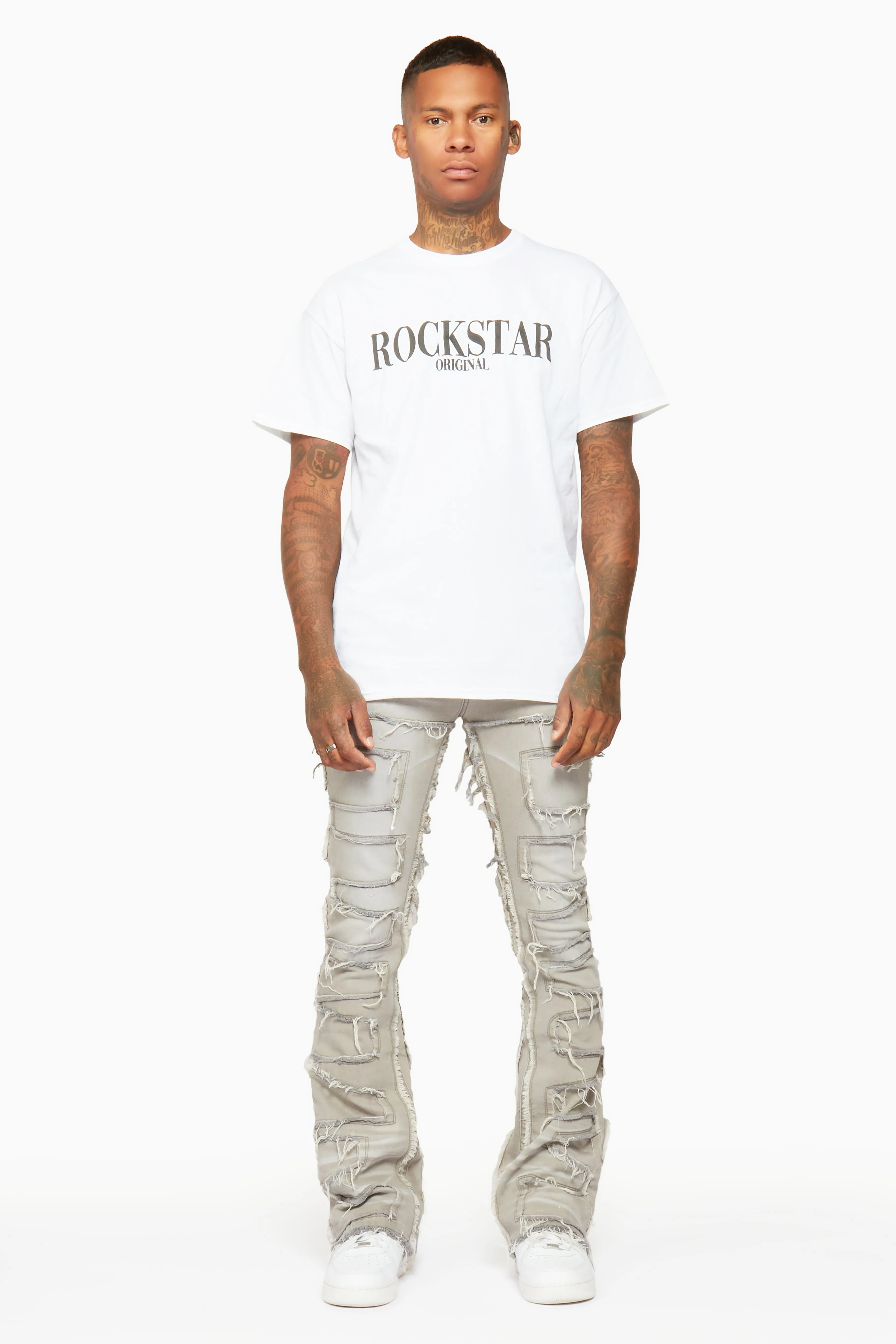 Flare Mens Stacked in Grey