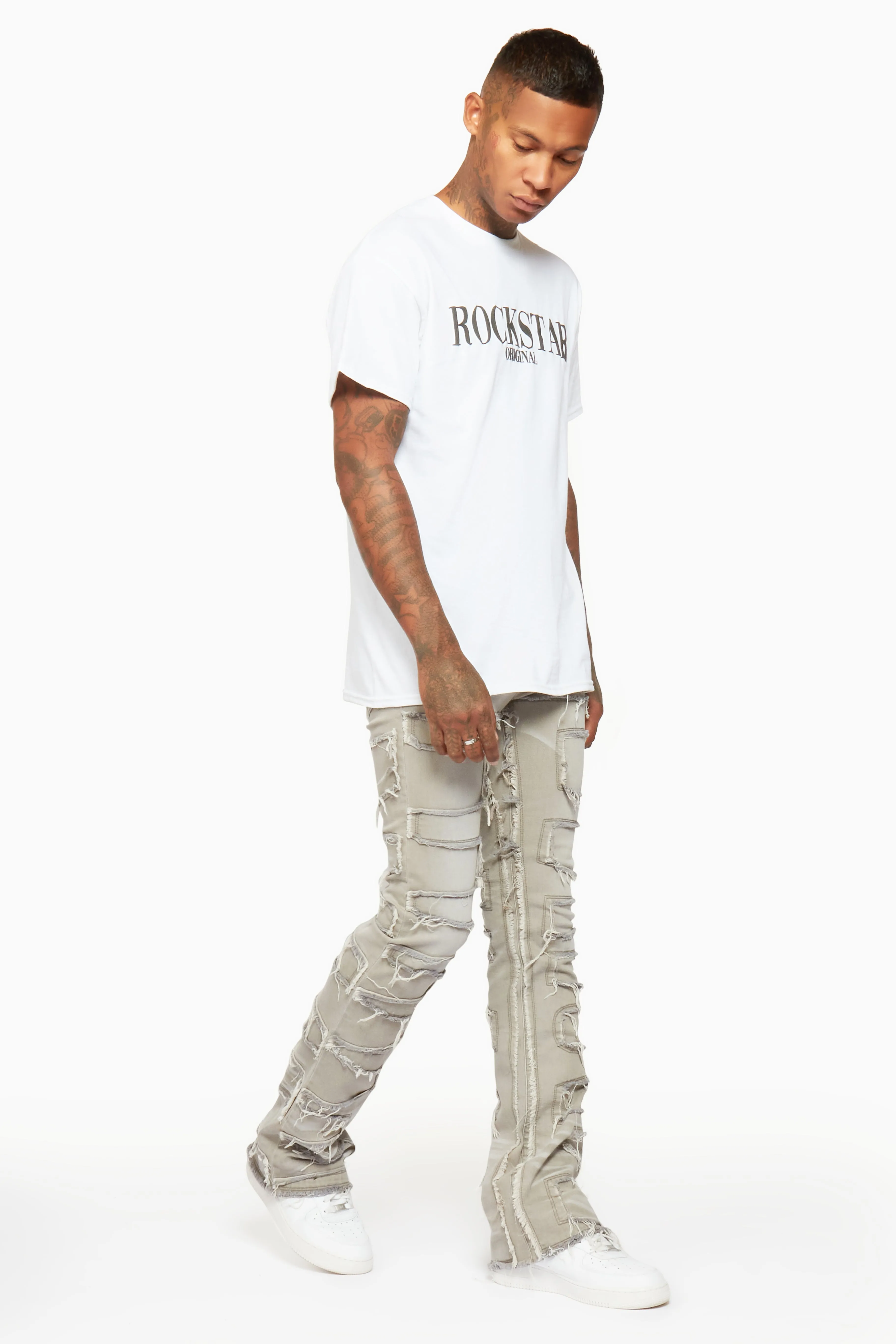 Flare Mens Stacked in Grey