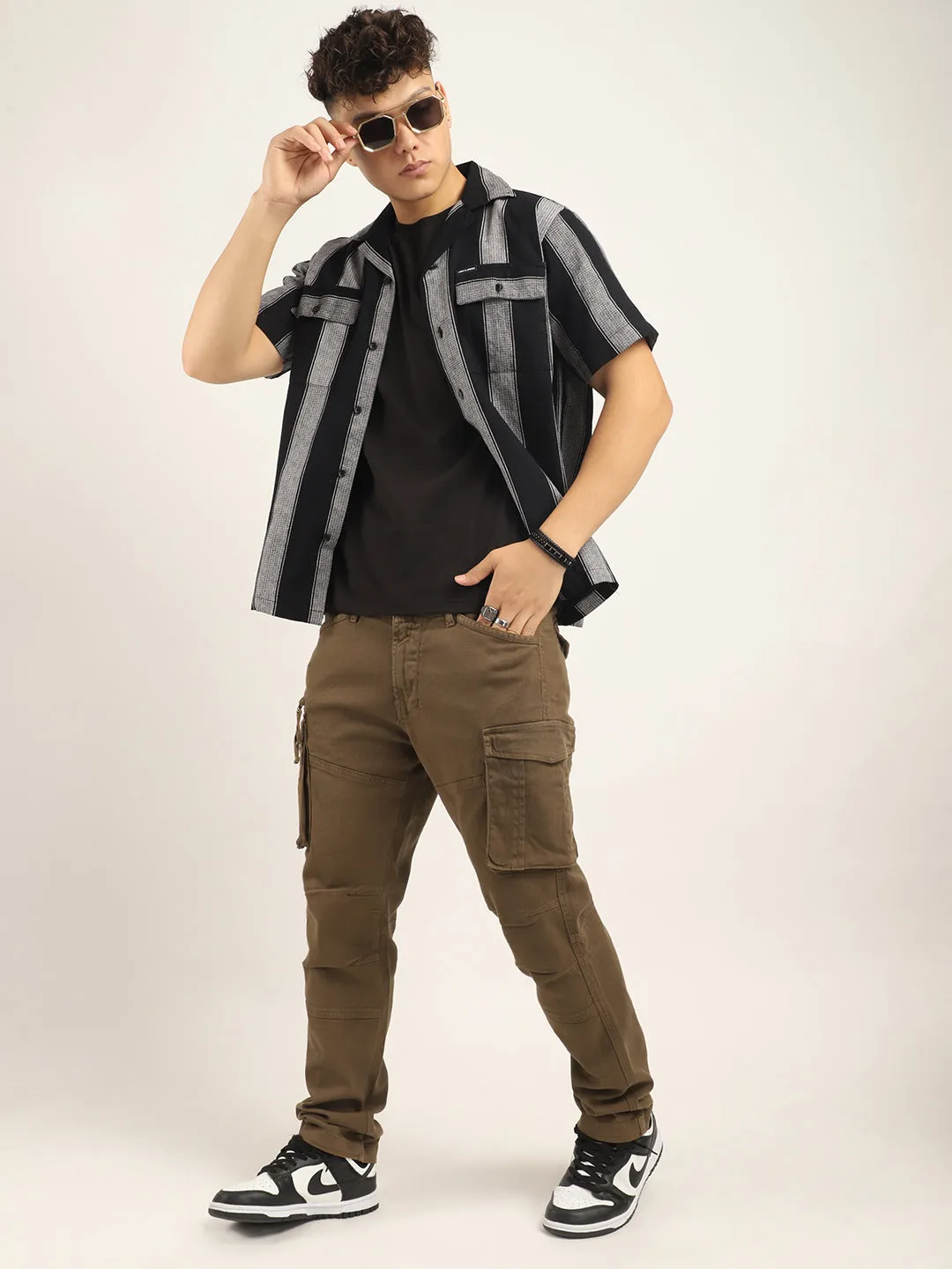 Glory Brown Denim Cargo Pants