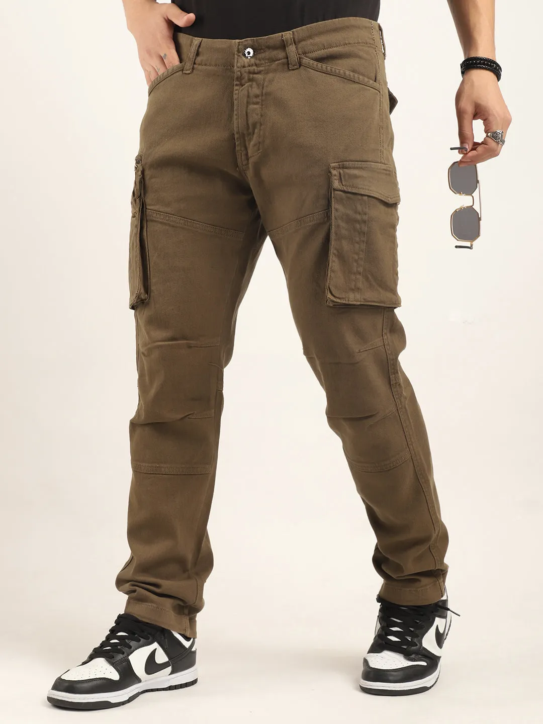 Glory Brown Denim Cargo Pants