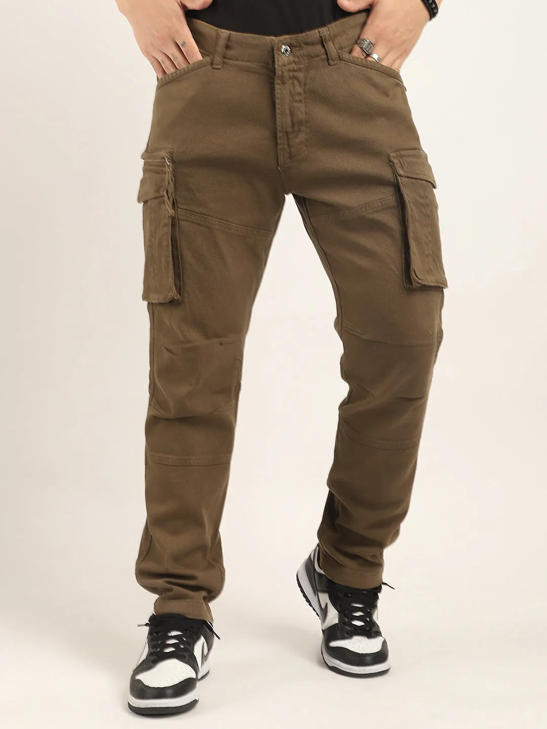 Glory Brown Denim Cargo Pants