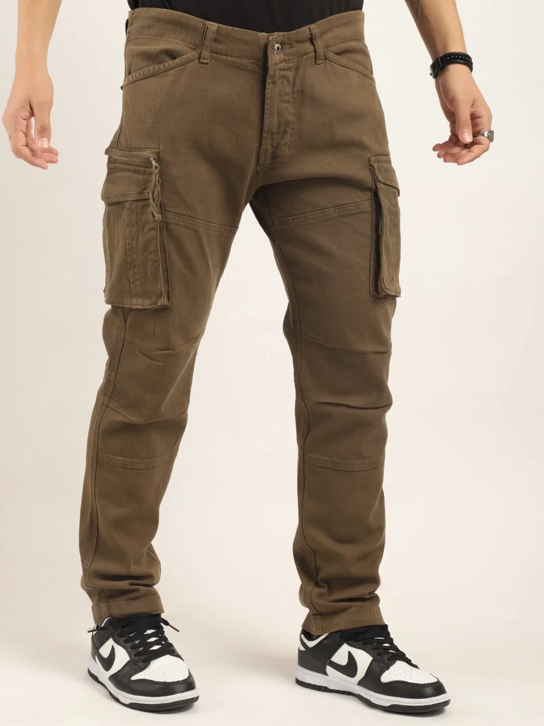 Glory Brown Denim Cargo Pants