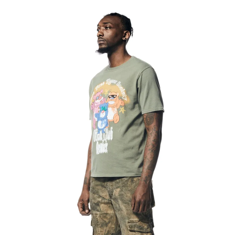 Graphic Washed T-Shirt - Vintage Army