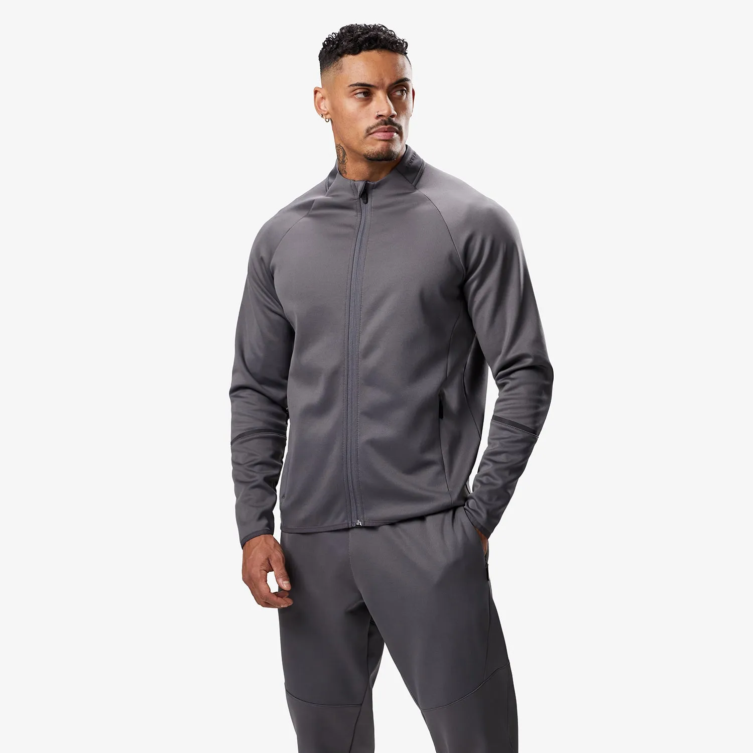 Gym King Alpha Poly Bomber Jacket - Graphite