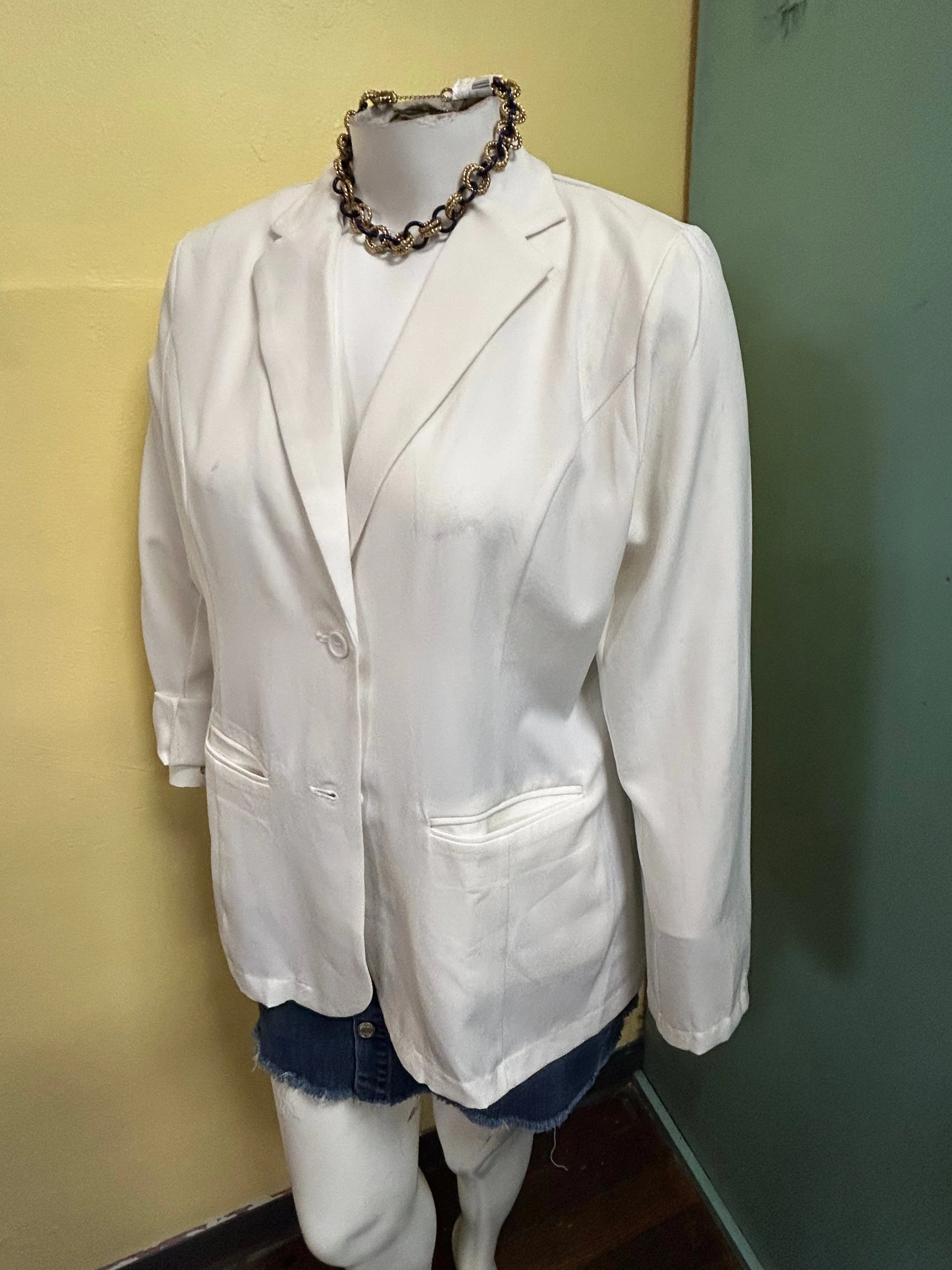 Hotouch White Blazers, Xxl