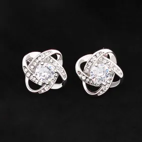 Interlaced CZ Earrings