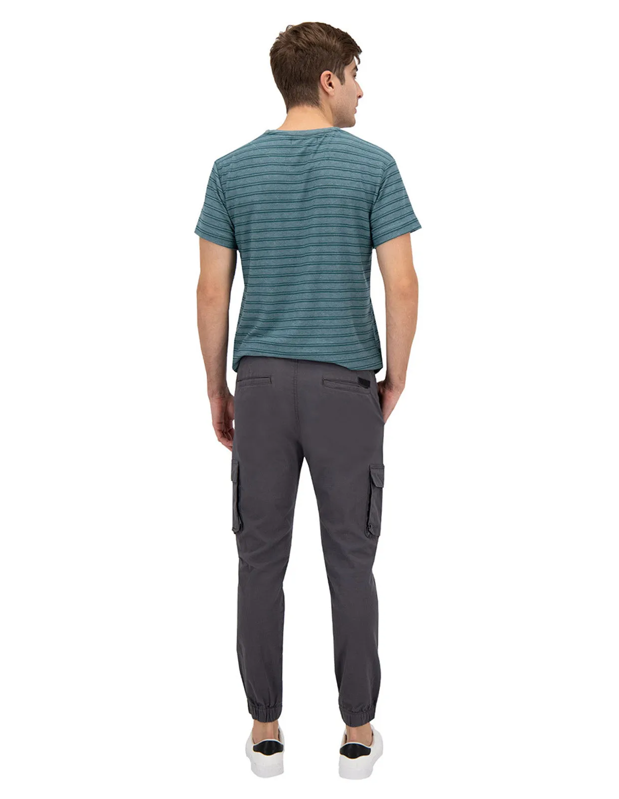 Jogger Cargo de Gabardina Premium - Gris Oxford
