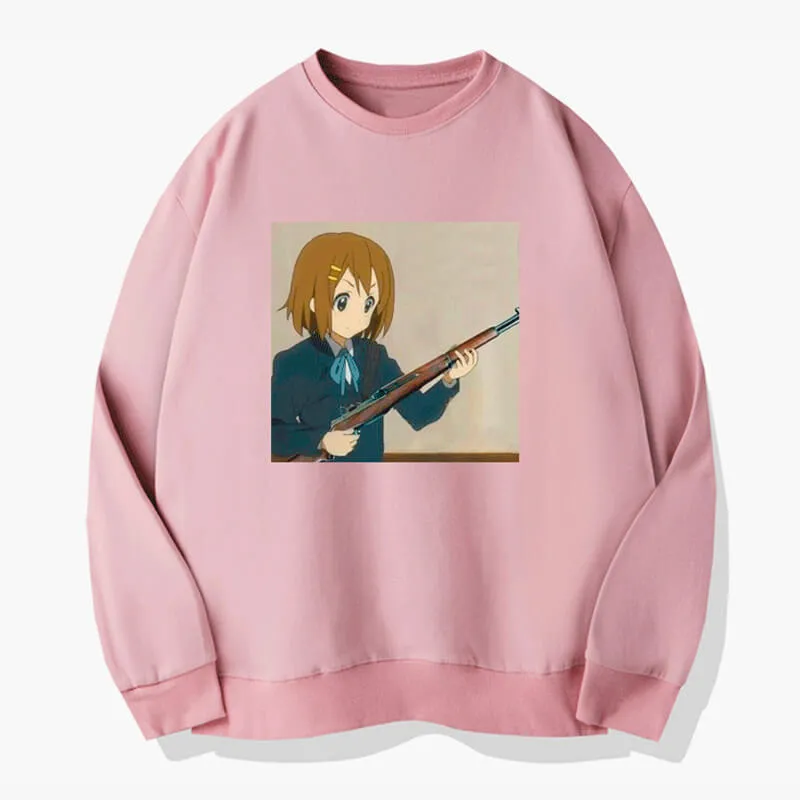 K-On Yuri with Rifle Anime Sweatshirt Animecore