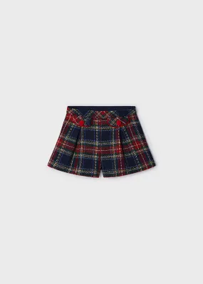 Mayoral 4217 070 - Navy/Cherry Plaid Shorts