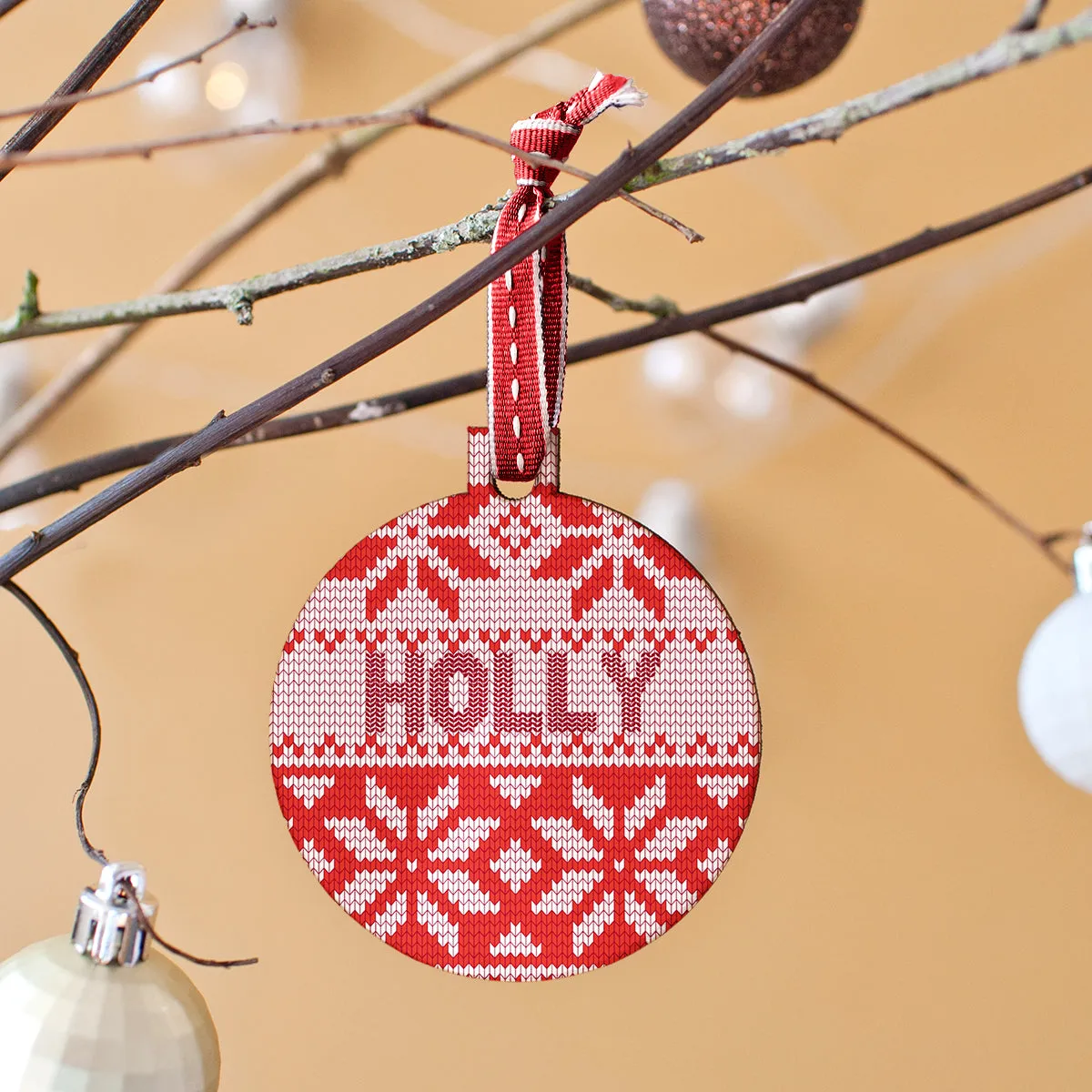 Personalised Cross Stitch Jumper Bauble