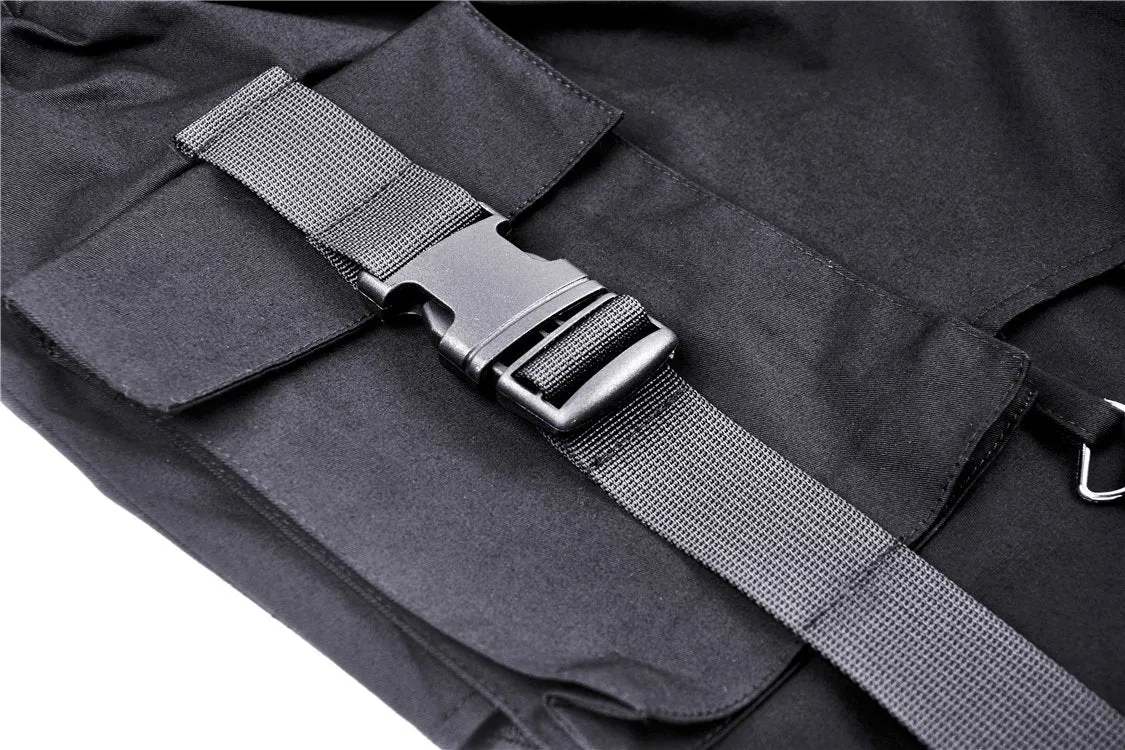 Punk irregular hollow thigh casual trousers  PW108