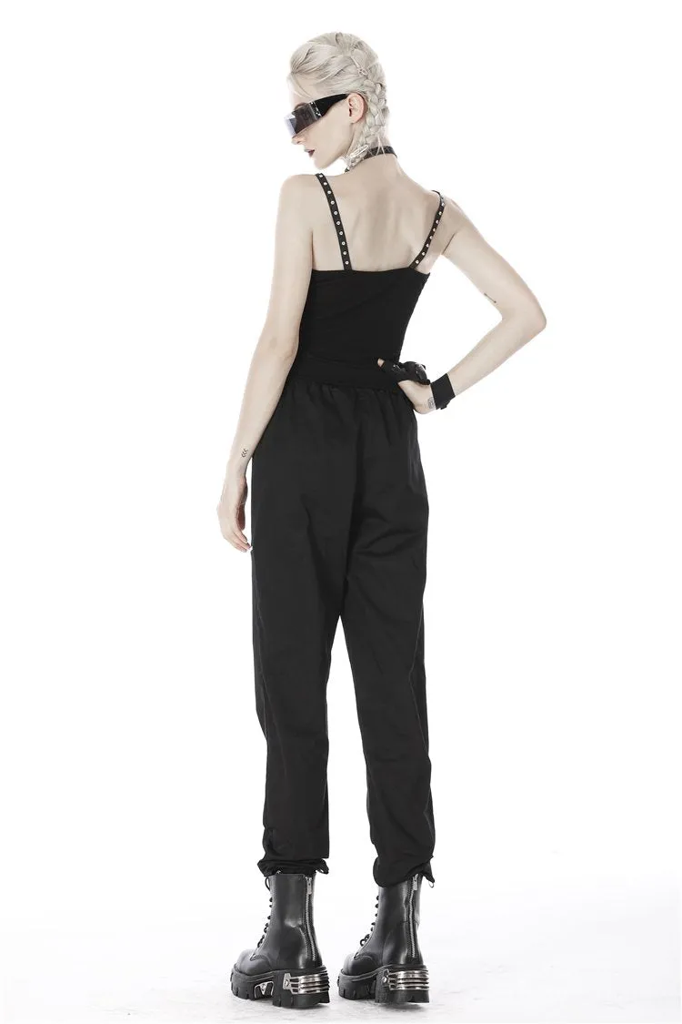 Punk irregular hollow thigh casual trousers  PW108