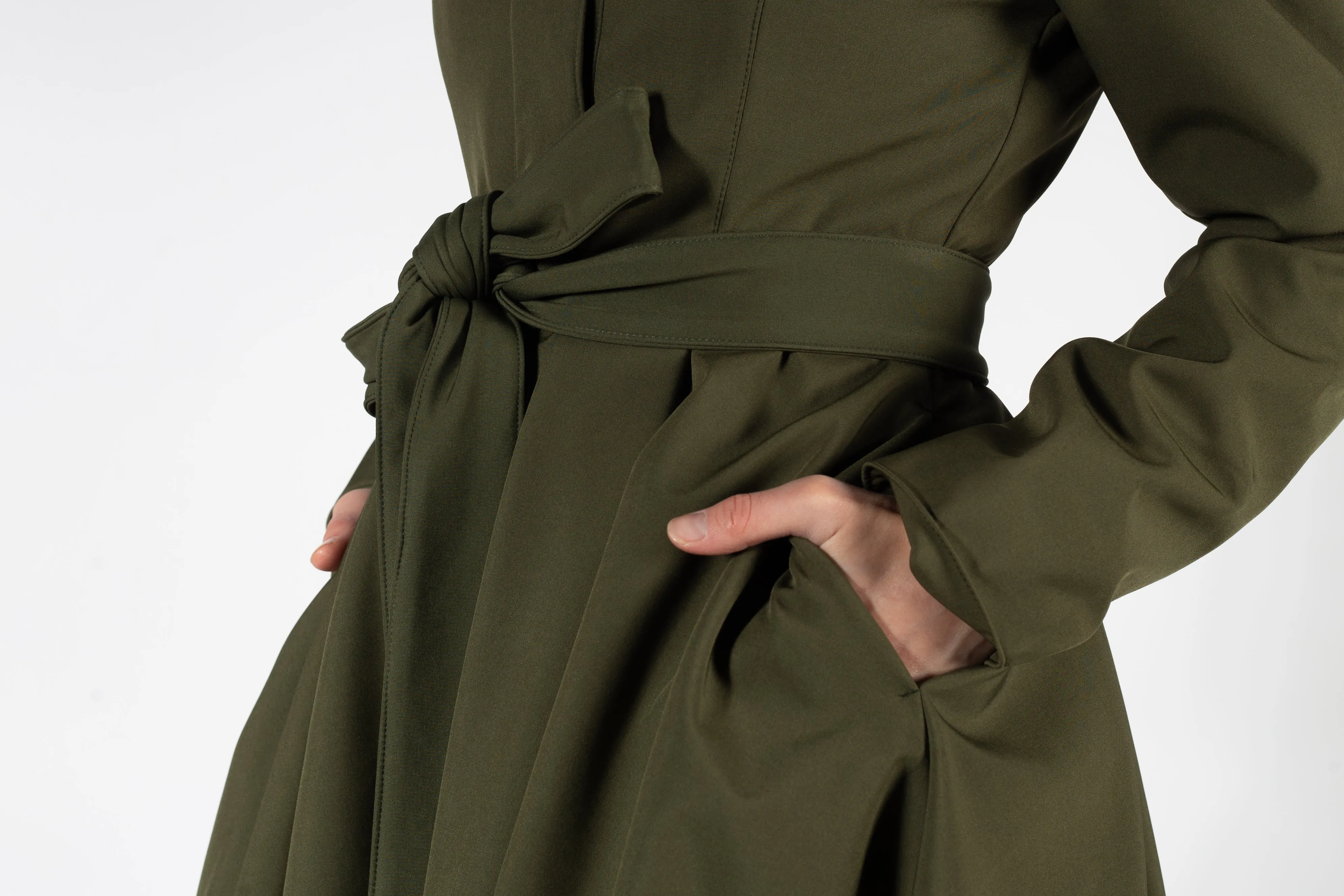 Solid Khaki Green Color Belt | Moss Green